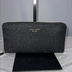 Kate Spade Glitter Black Wallet